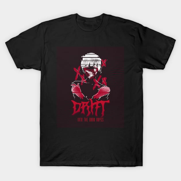 Drift Into the Dark Abyss, Grunge Gothic Girl T-Shirt by EquilibriumArt